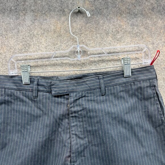 Prada Sport Shorts Mens 50 Blue Pinstripe Designer Dressy Golf Red Tab 34 US - Picture 8 of 11